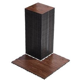 Dance Floor Tiles, 12.4 x 12.4 in 52 Piece Interlocking Dance Flooring, Portable Dance Practice Floor with Cushioned Base (Oak Wood Grain