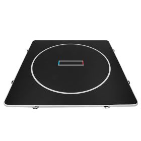13x13 ft Wrestling Mat Inflatable, Martial Arts Thick Mat for Home Gym Exercise, PVC Foldable Training Mats with Circles and 600W Air Pump