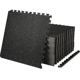 EVA Interlocking Foam Floor Mats, 0.56 in Thickened 25 Pcs Puzzle Rubber Tiles, 24 x 24 in Exercise Floor Mat for Workout & Fitness
