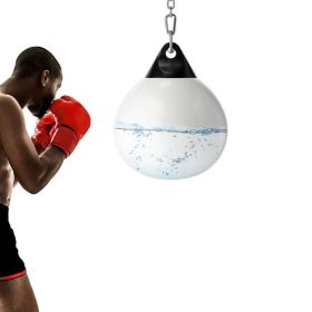 Home Gym 18 Inch Water Punching Bag with Adjustable Metal Chain (Color: White, Type: Exercise & Fitness)